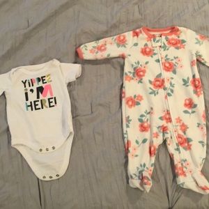 Baby girls clothes NB and 3 month